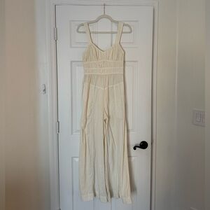 Cream Free People Jumpsuit
